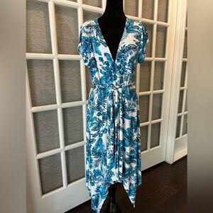 La Blanca Tropical Leaf Print Cover Up Dress